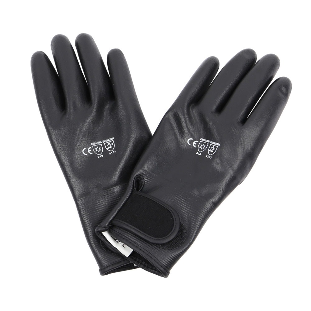 送料無料】ジプロア 作業手袋 防寒ニトリル手袋 マジック付き ブラック