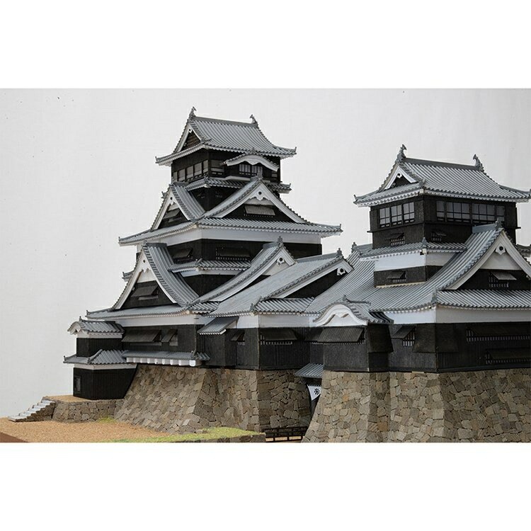 送料無料】ウッディジョー 木製建築模型 1/150 熊本城 | アート・工作