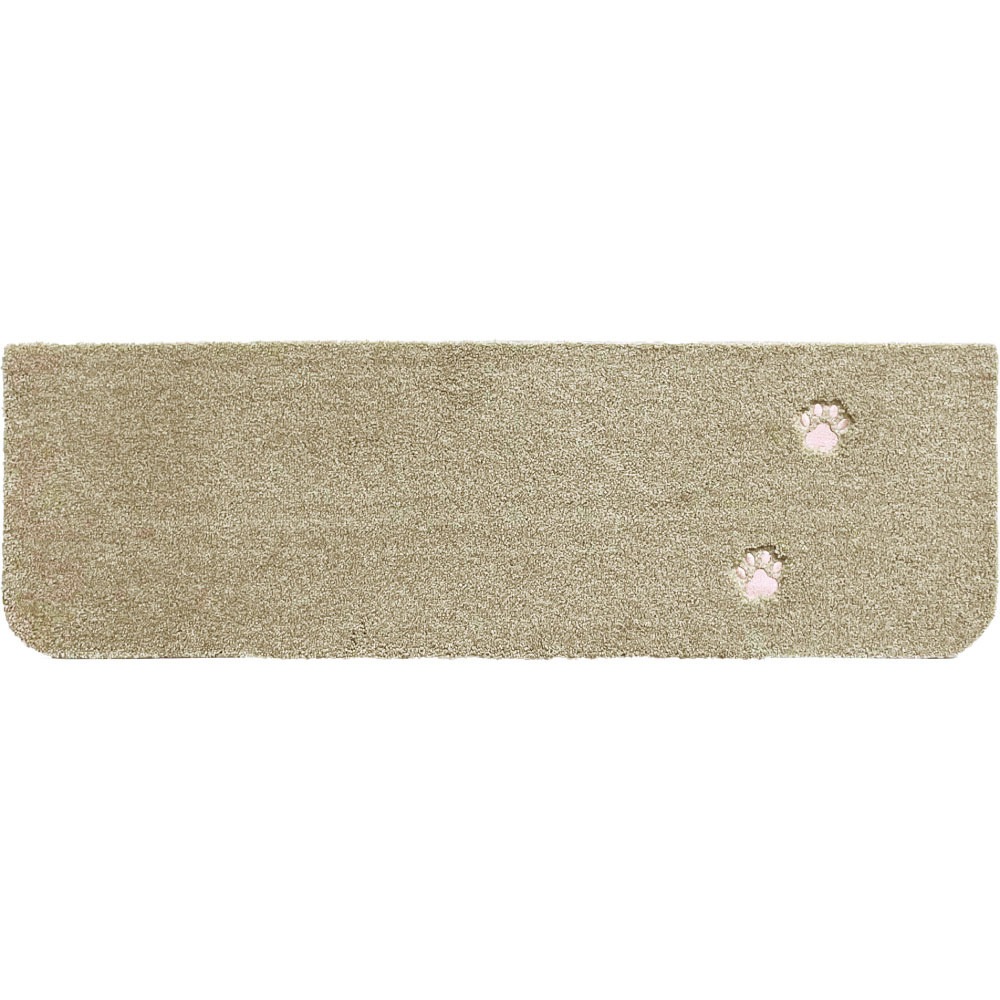 【送料無料】ラグタス 階段マット てくてく肉球 22×70cm ベージュ BE ×15枚 ケース販売