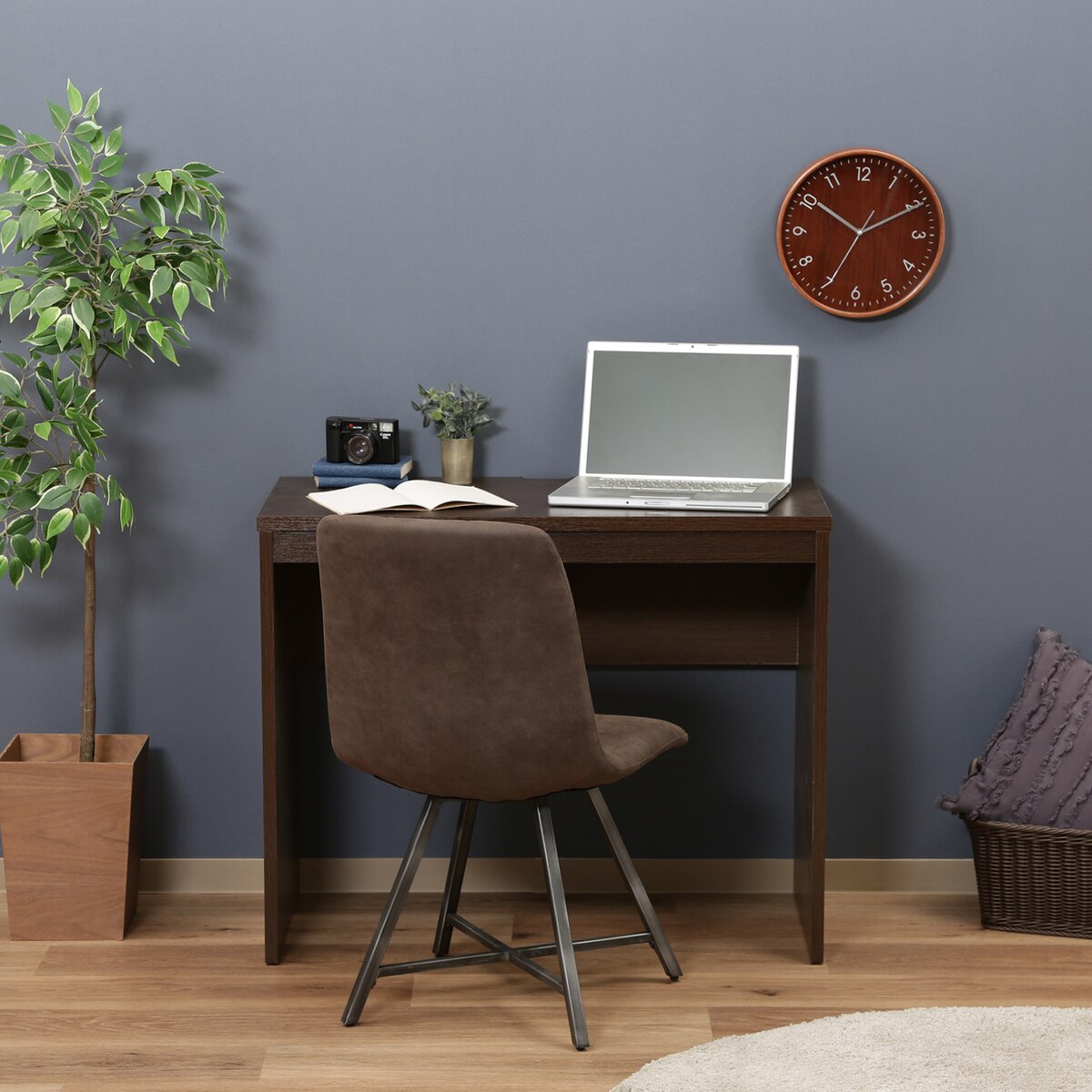 送料無料】不二貿易 シンプルデスク 幅90 DE-9045BR 【メーカー直送