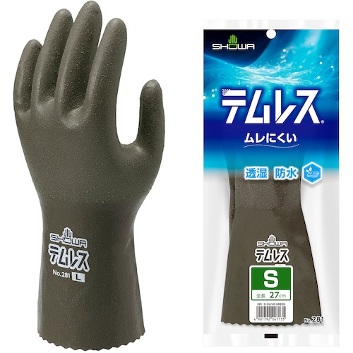 ショーワグローブ テムレス オリーブグリーン Sサイズ NO281-S-OG
