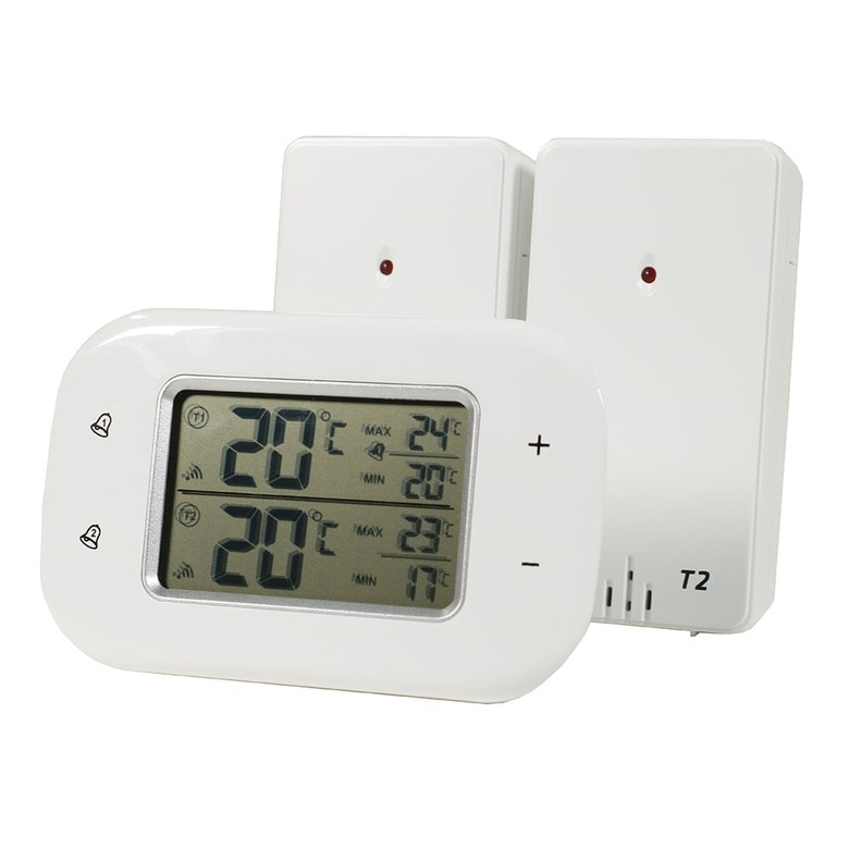 送料無料】高森コーキ ツインワイヤレス温度計 DTH-9512 | インテリア