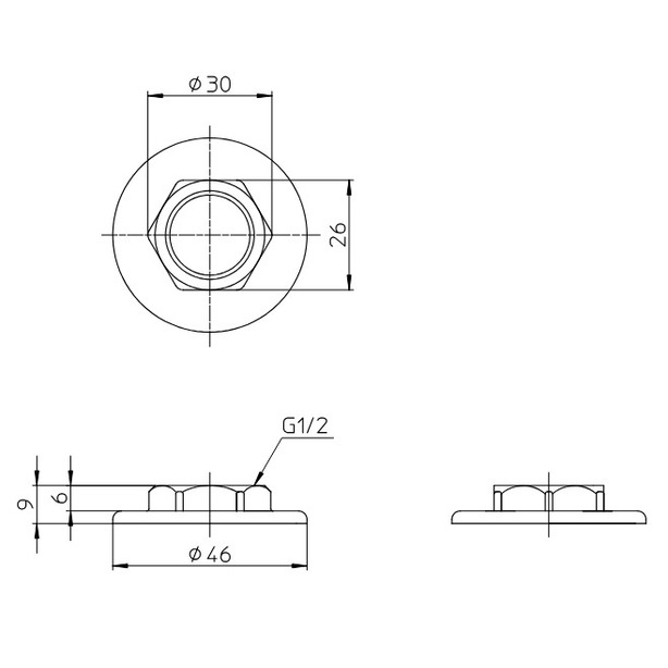 サンエイ SANEI 座付ナット PU81-13-13