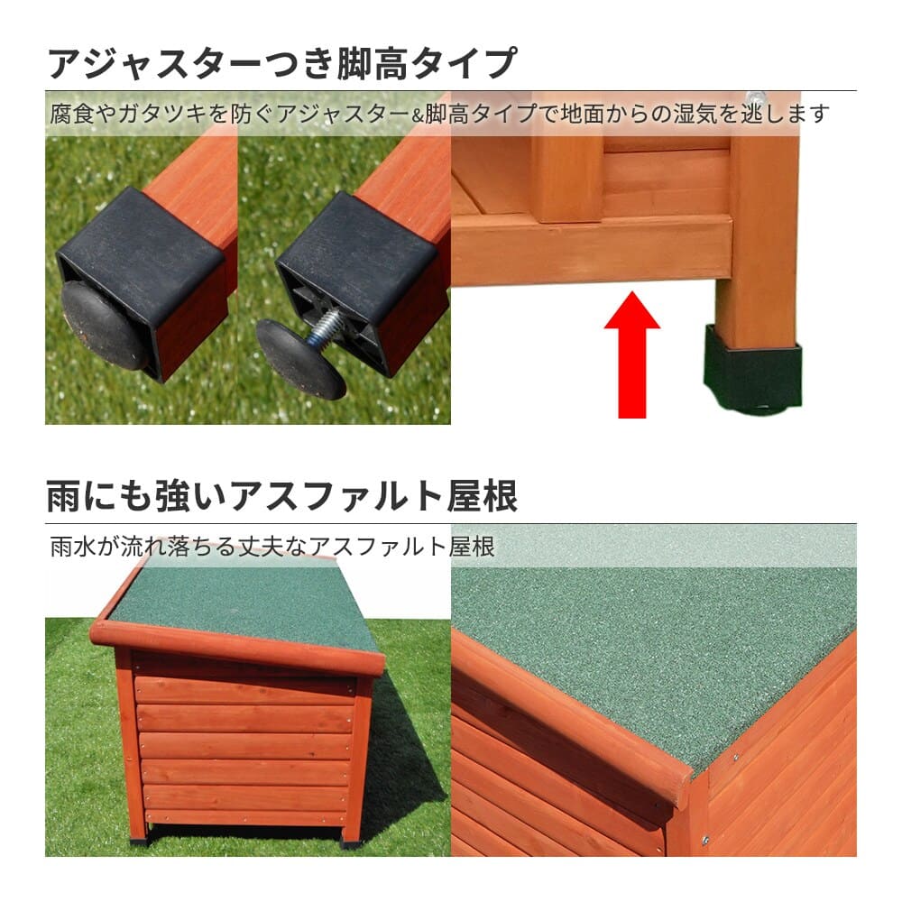 送料無料】犬小屋 片屋根木製犬舎 Sサイズ 屋外 小型犬 DHW1018-S