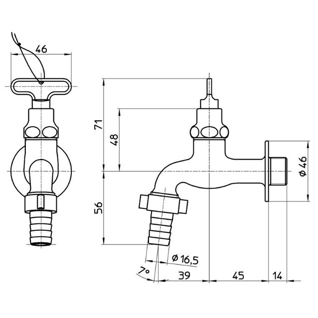 サンエイ SANEI 共用カップリング横水栓 JY70J-13