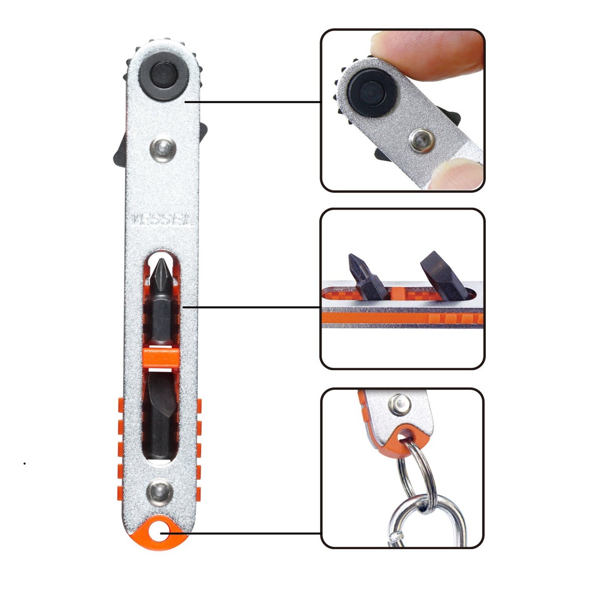 ベッセル 板ラチェットドライバー ペタラチェ TD-74 | 工具,作業工具