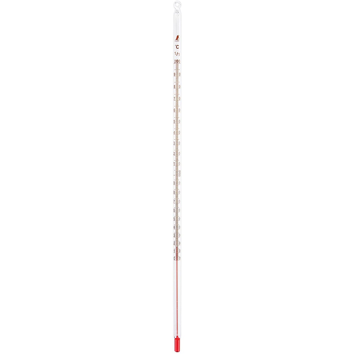 シンワ測定 棒状温度計 赤液 ケース付 0～200度 30cm H2-C 73211