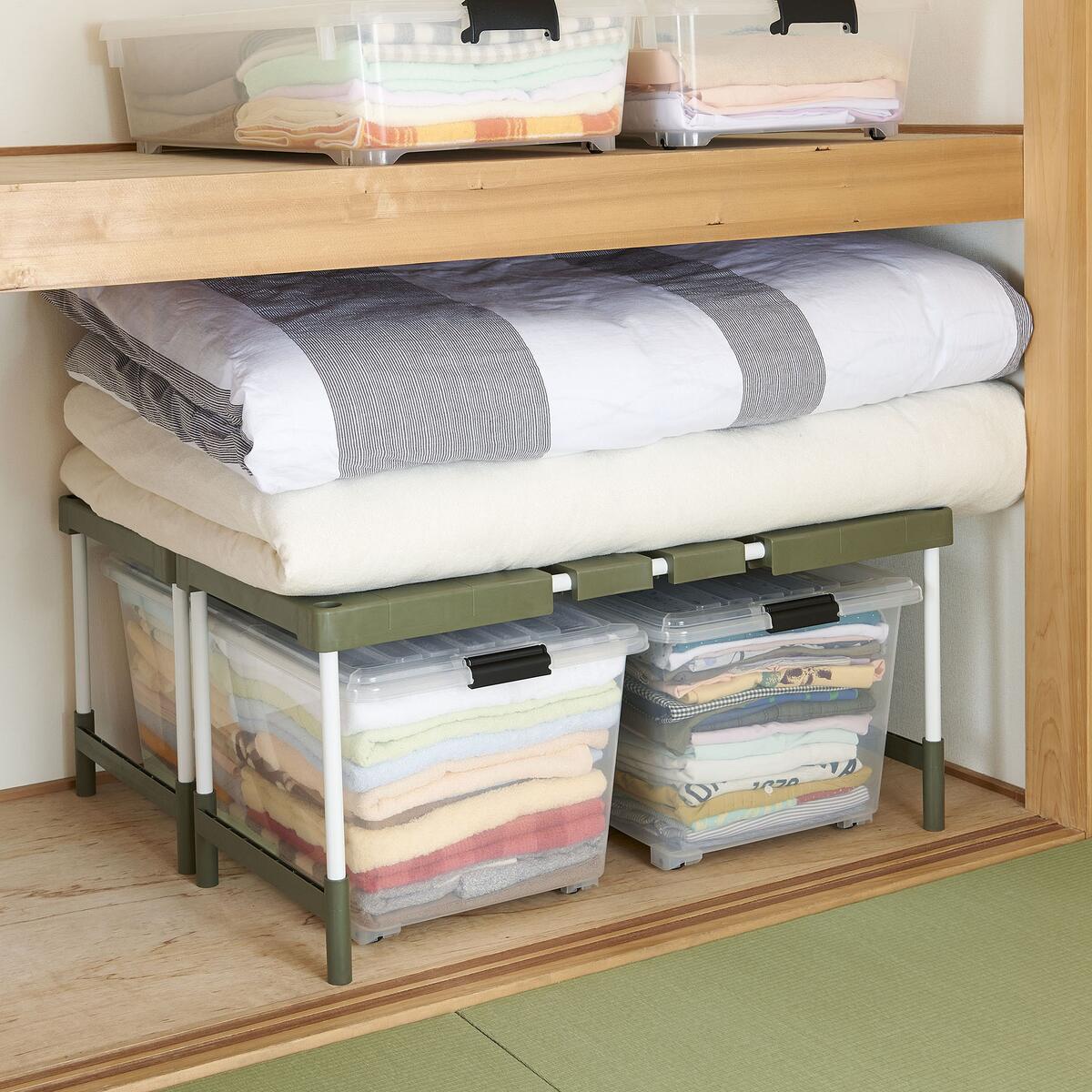 伸晃 クローゼット・押入れフリーラック 伸縮タイプ 2台入り CO-RG2T