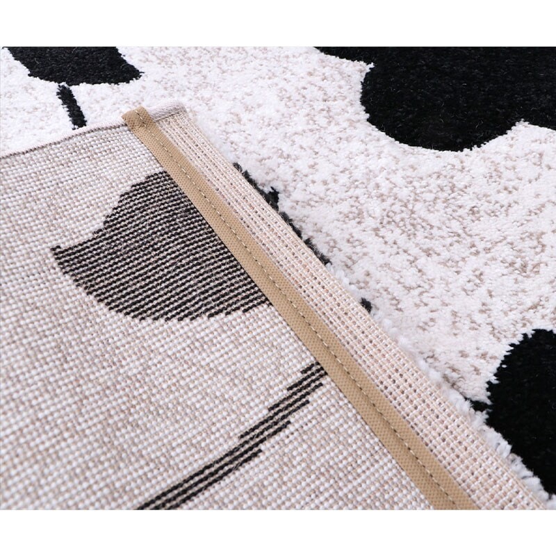 送料無料】トルコ製 ウィルトンラグ ネム 160×230cm ブラック 耐久性の