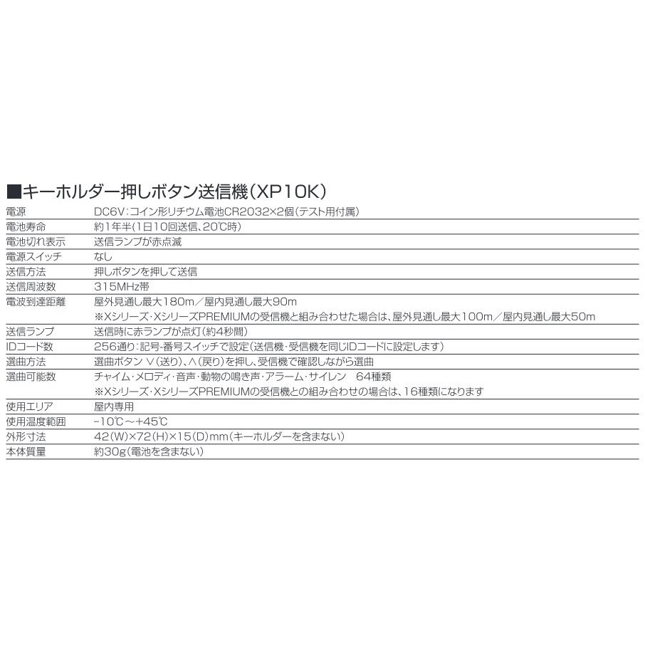 リーベックス ワイヤレス キーホルダー押しボタン呼び出し