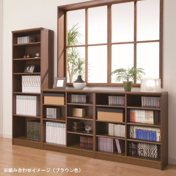 送料無料】大洋 カラーラック 幅70 高さ200cm NC2070DB ダークブラウン