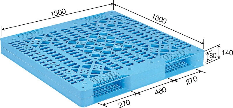 お引取限定/サンコーパレット1200角×10枚セット　まとめ売り　正方形プラパレ　保管運搬フォークリフト !!エントリーで最大100%ポイントバック!! サンコー｜＜2枚