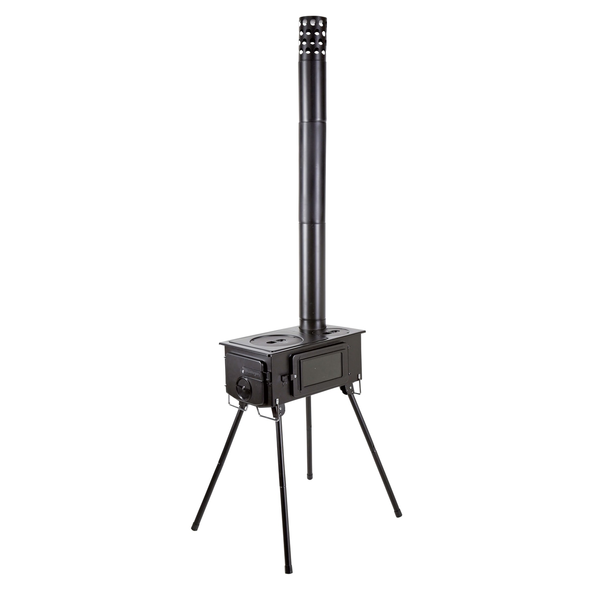 送料無料】キャプテンスタッグ KAMADO かまど 煙突ガラス窓付角型