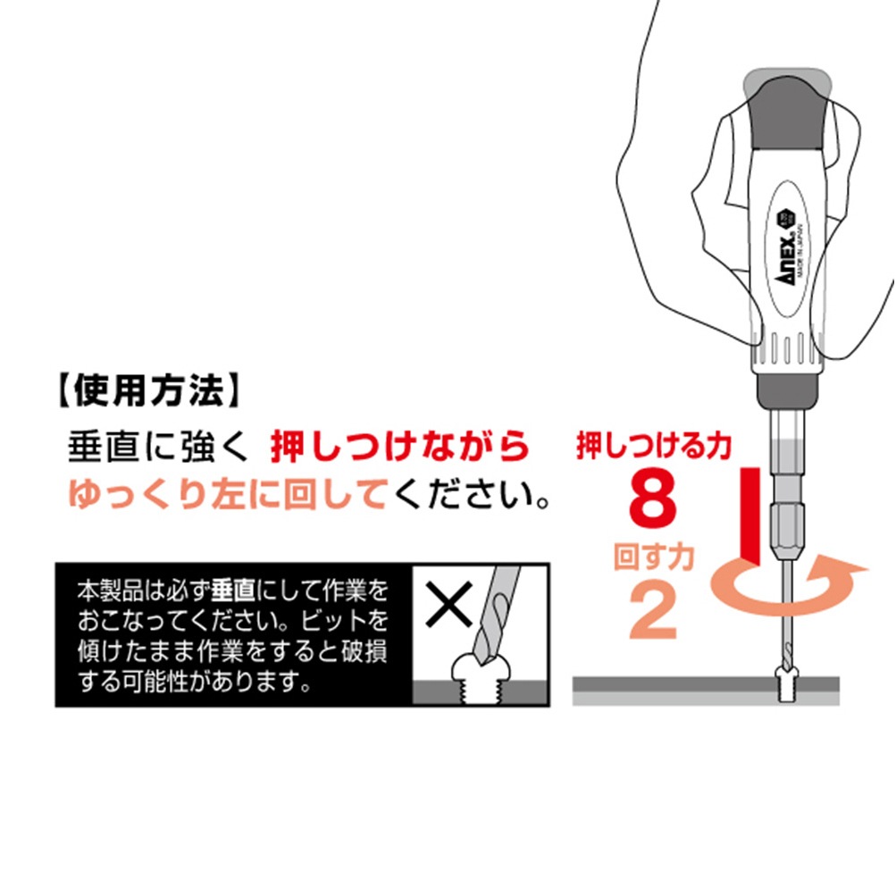 ANEX アネックス 兼古製作所 なめた精密ネジはずしビット 取替用 No.AK23N-0