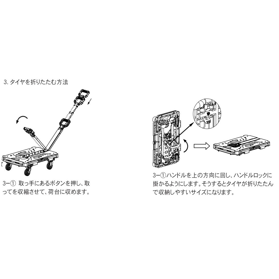 送料無料】ウイザ WIZA タタメル 引張り連結樹脂 平台車 耐荷重80kg FW