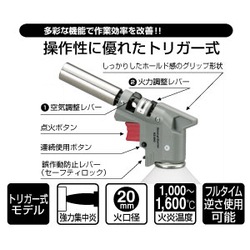 新富士バーナー トリガー式パワートーチ RZ-840 2mvetro パワートーチ RZ-840S - Shinfuji Burner