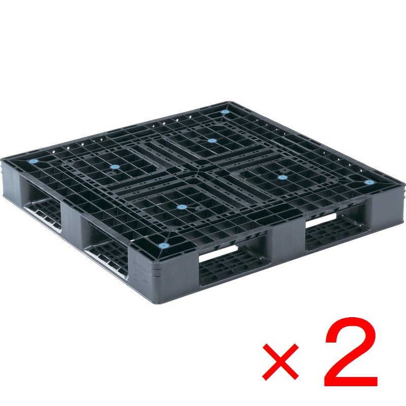 送料無料】【法人限定】サンコー プラスチックパレット 1100X1100X150mm D4-1111-6N 再生ブラック 2台セット販売  【メーカー直送・代引不可・置配不可】 | プラスチック用品,パレット | アークランズオンライン