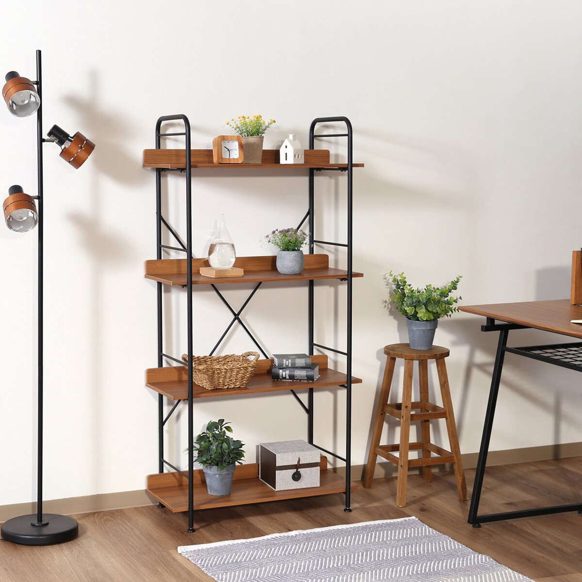 送料無料】不二貿易 マルチシェルフ4段 SMART BE-B4 【メーカー直送