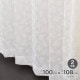 【送料無料】採光性裏地付レースカーテン 巾100×丈108cm ホワイト 2枚入 192111 【メーカー直送・代引不可・置配不可】