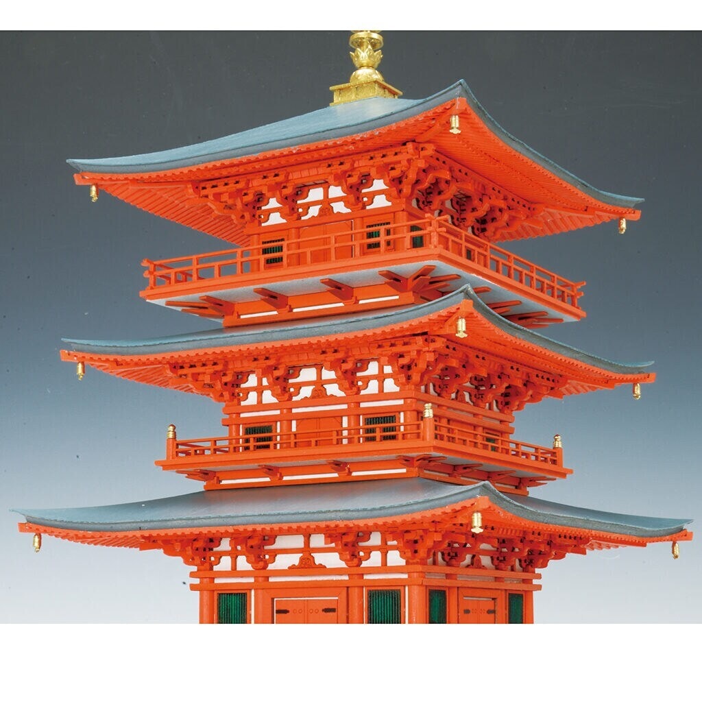 送料無料】ウッディジョー 木製建築模型 1/75 那智山 青岸渡寺 三重塔