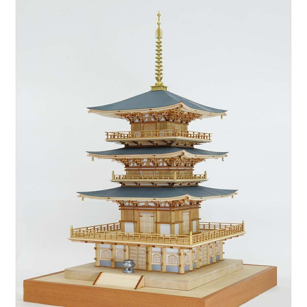 送料無料】ウッディジョー 木製建築模型 1/75 那智山 青岸渡寺 三重塔