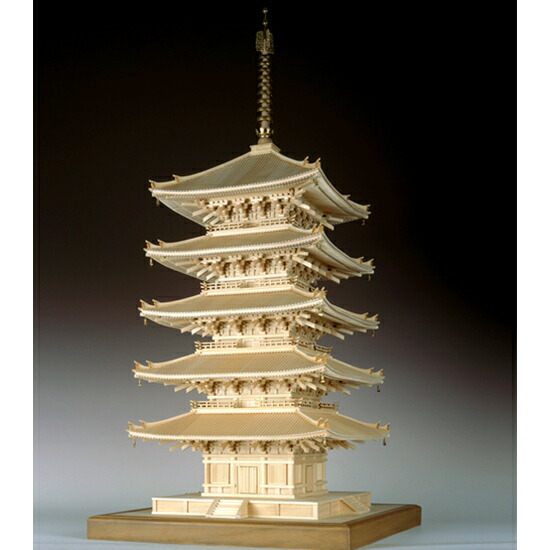 送料無料】ウッディジョー 木製建築模型1/75興福寺五重の塔 | アート