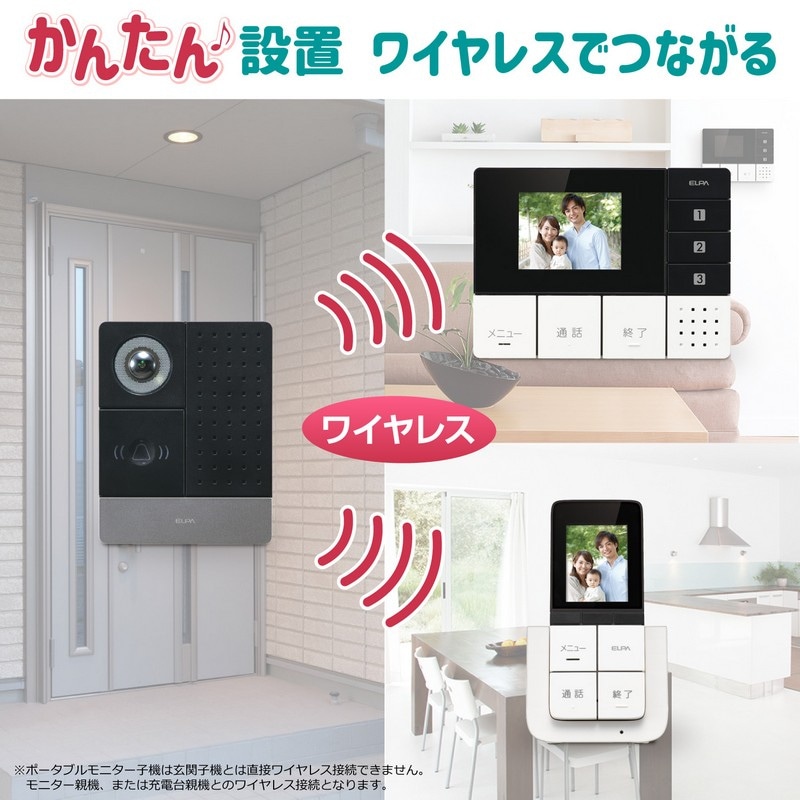 送料無料】エルパ ELPA DECTワイヤレステレビドアホン DHS-TMP2320