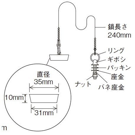 INAX  洗面器用鎖付ゴム栓 PK-A-620