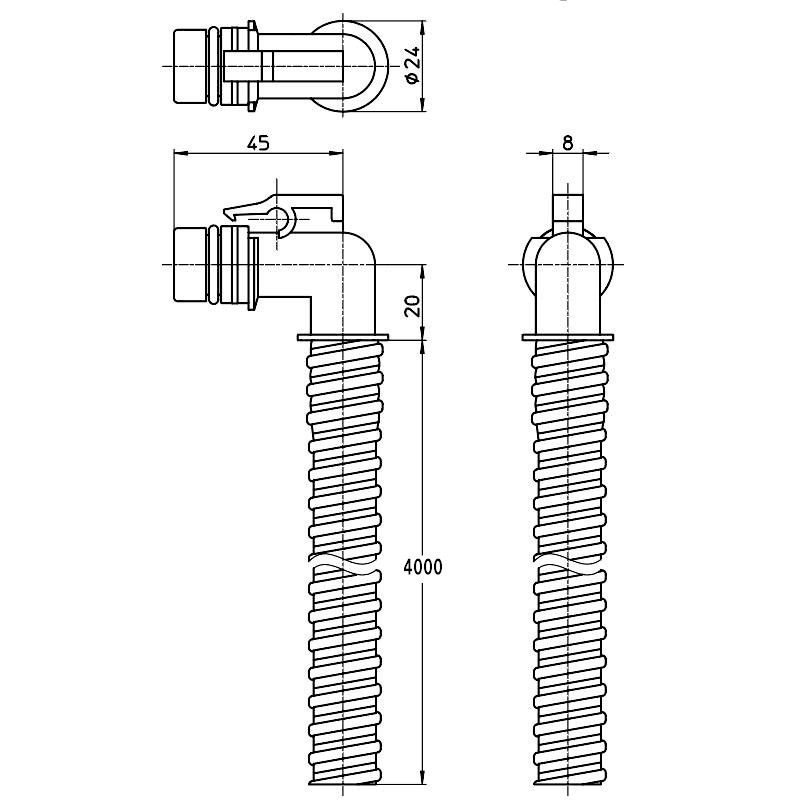 サンエイ SANEI 風呂水給水ホース 4m PT171-871-4 | 水廻り・水道用品