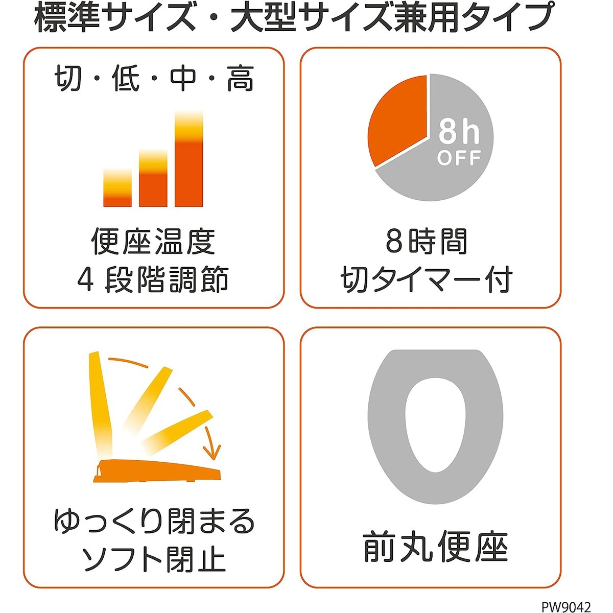送料無料】サンエイ SANEI 前丸暖房便座 PW9042-I | 水廻り・水道用品
