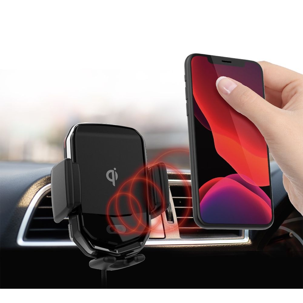 カシムラ ワイヤレス充電器自動開閉ホルダー キャパシタ付 エアコン