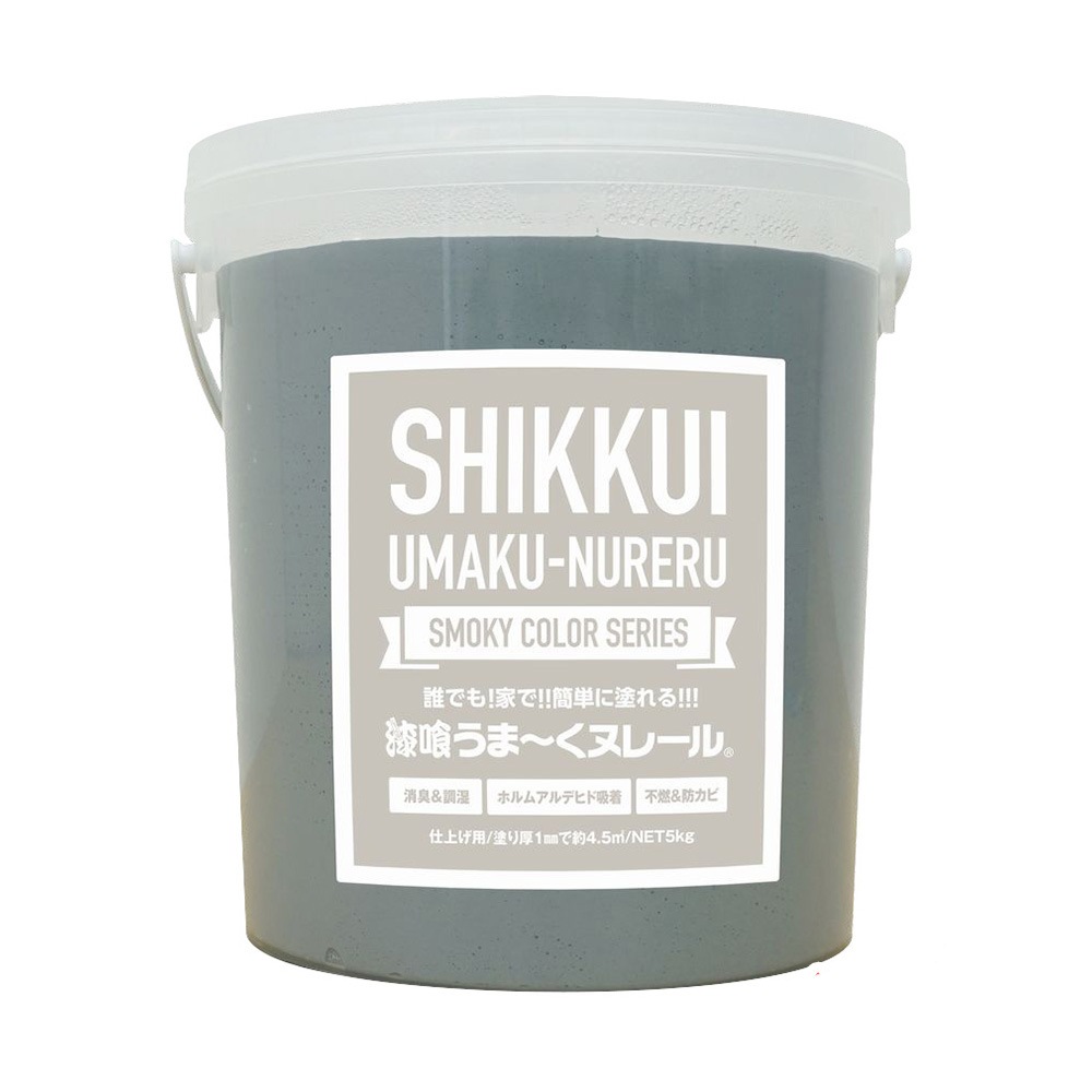 送料無料】日本プラスター 漆喰うま～くヌレール 5kg スモーキーブルー