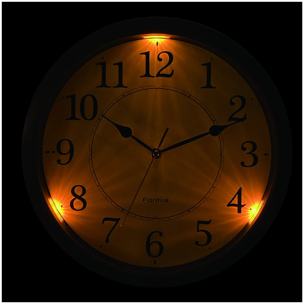 保土ヶ谷電子販売 フォルミア 掛時計 HWC-009W 夜間点灯