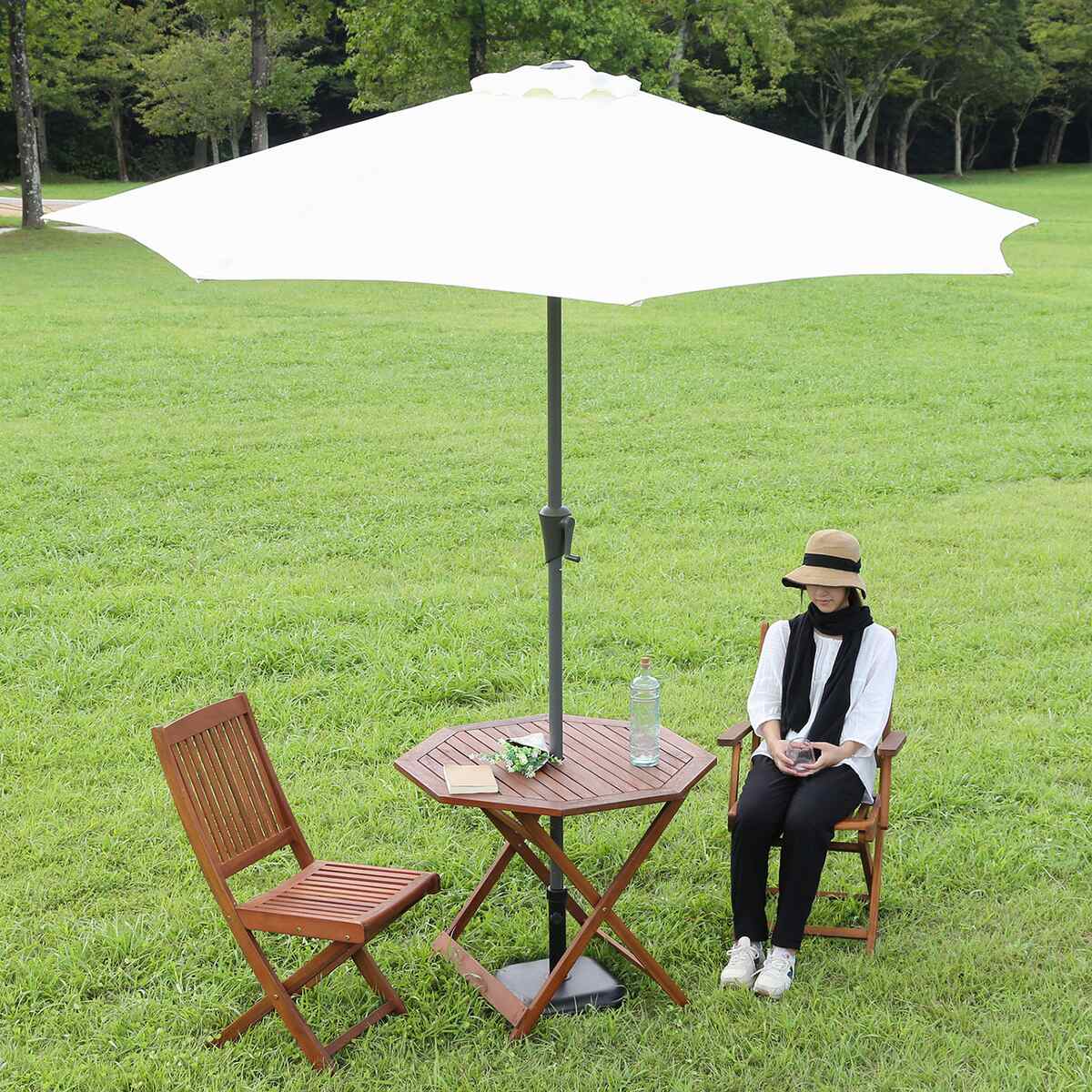 【送料無料】不二貿易 アルミパラソル 270cm アイボリー TJB004 【メーカー直送・代引不可・置配不可・配送地域限定】