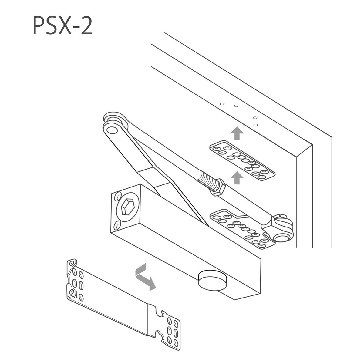 【送料無料】ニュースター NEW STAR 取替用ドアクローザー バーントアンバー PSX-2