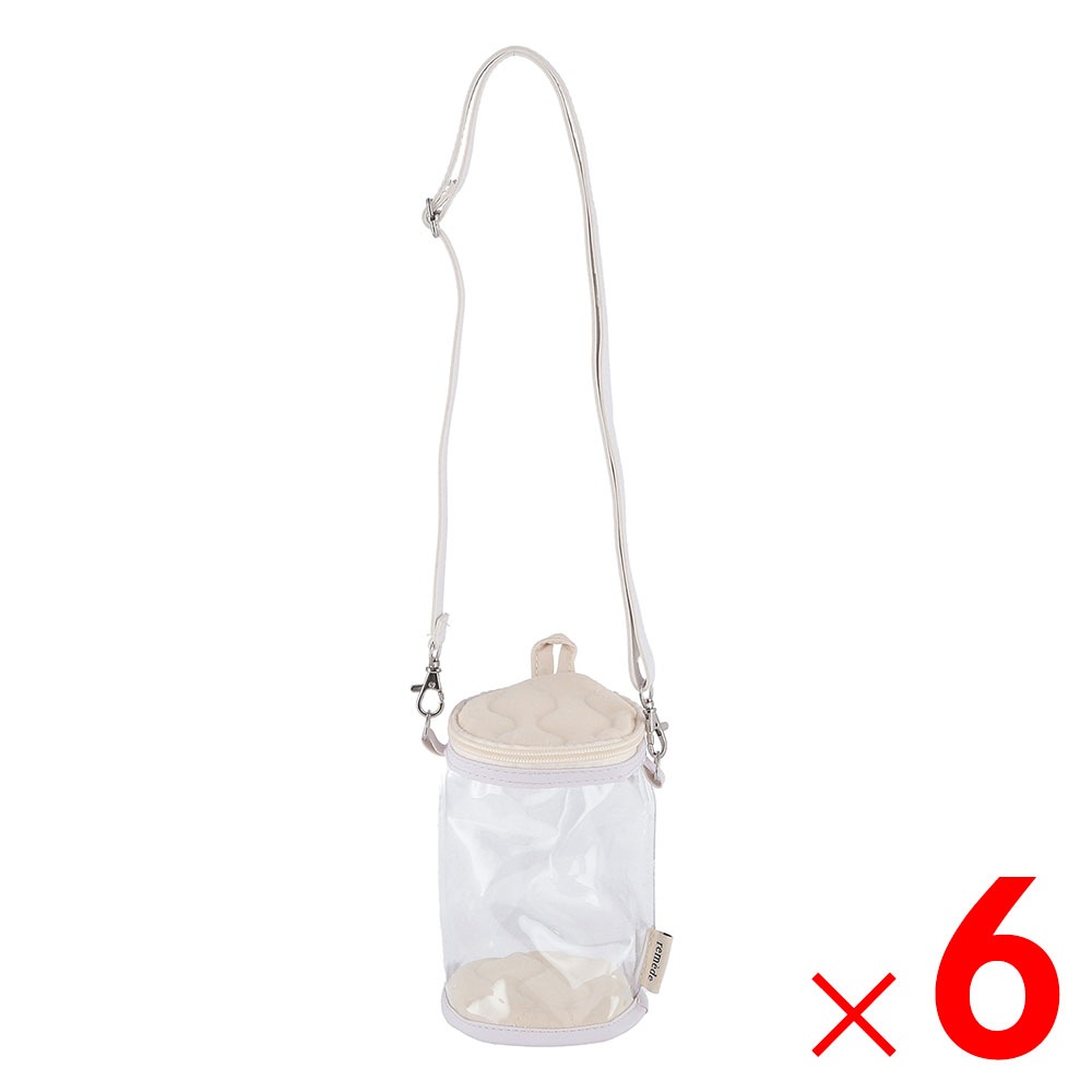 送料無料】推し活 ぬいぐるみクリアバッグ アイボリー 53939×6個