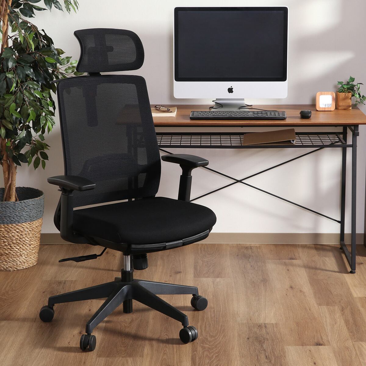 送料無料】不二貿易 オフィスチェア ダービット BK 2788F-1W