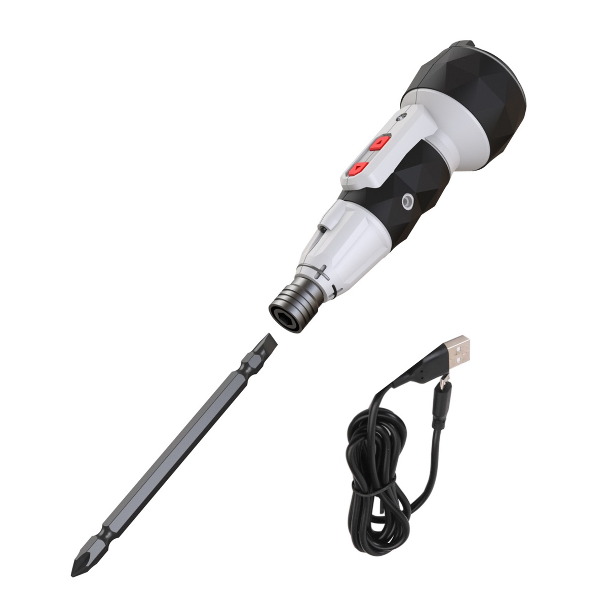 送料無料】ウイザ WIZA 3.7V 充電式電工ドライバー ホワイト WZ