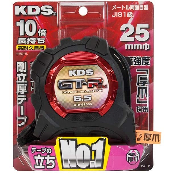 ムラテックKDS コンベックス 剛立 25mm幅×6.5m 厚爪 GTR-G2565 | 工具