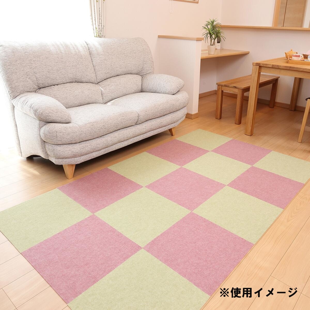 ワタナベ工業 吸着ぴたマットループ 45×45cm 吸着マット ペットマット ローズ 4枚入 KPL-4531