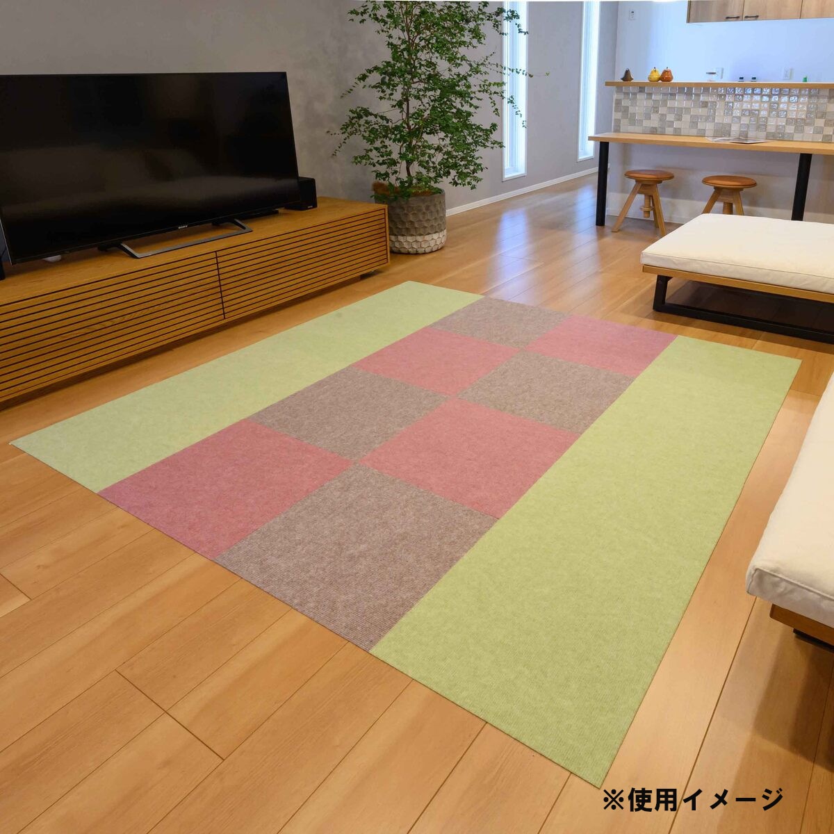 ワタナベ工業 吸着ぴたマットループ 45×45cm 吸着マット ペットマット ローズ 4枚入 KPL-4531