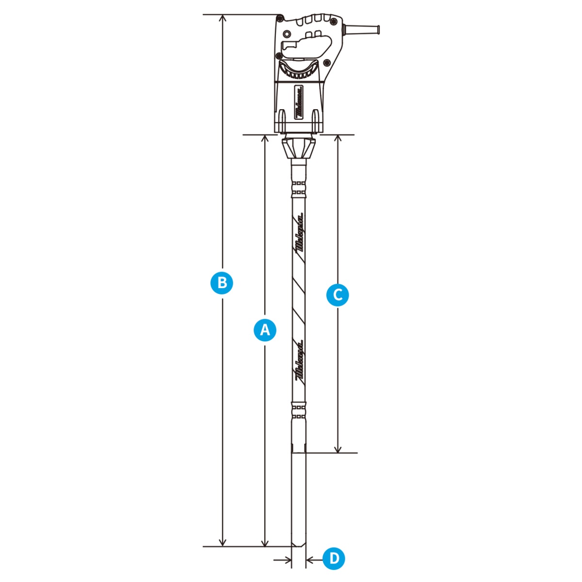 【送料無料】【法人限定】三笠産業 軽便バイブレーター 2.0m UM-F38 【メーカー直送・代引不可・置配不可】