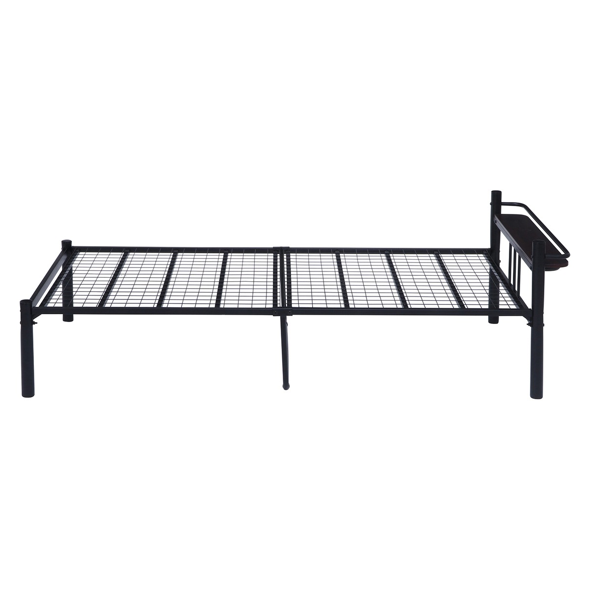 送料無料】不二貿易 宮付 シングルベッド タンテ ブラック SD-2175BK