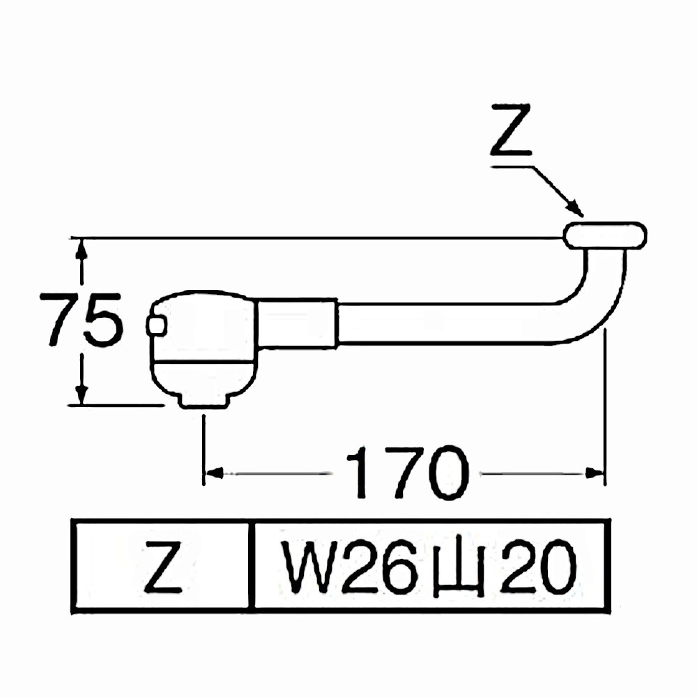サンエイ SANEI シャワー回転パイプ PA13M-60X-16