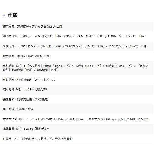 ジェントス LEDヘッドライト アストラム AST-02D