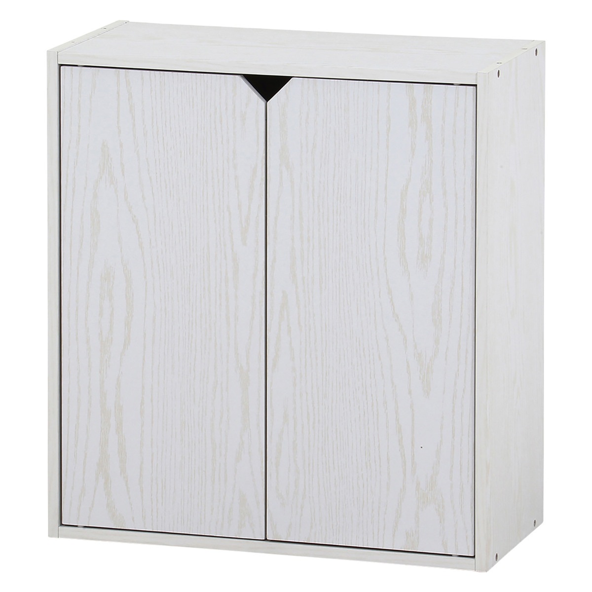 【送料無料】欠品中 次回4月上旬予定 不二貿易 連結できる収納ボックス 扉付 オーク WH FBC611 【メーカー直送・代引不可・置配不可・配送地域限定】