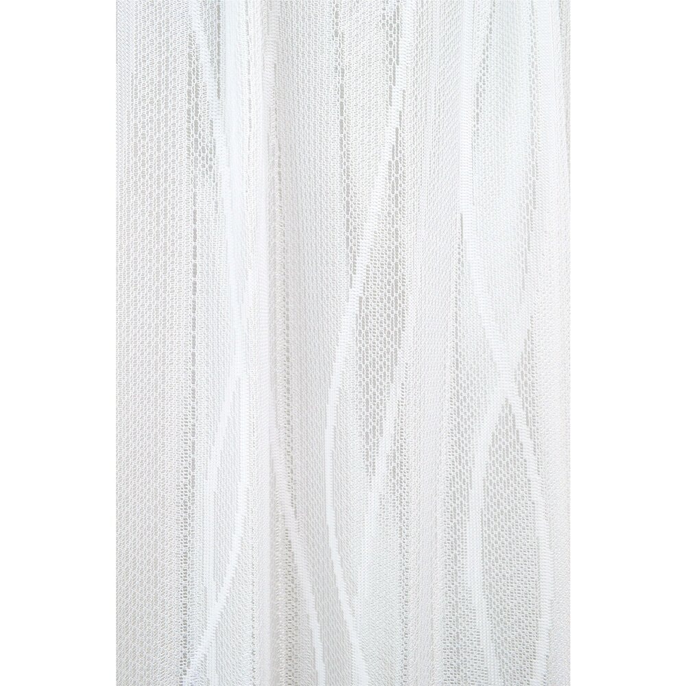 採光性裏地付レースカーテン 巾100x丈133cm ホワイト 2枚入 105113 【メーカー直送・代引不可・置配不可】
