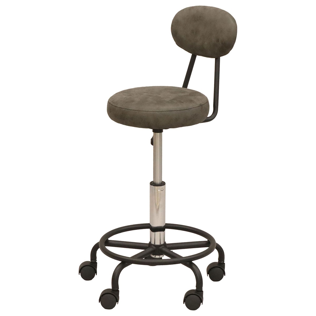 キャスターチェア　背付き　シリンダー付 送料無料】エイ・アイ・エス キャスター付きチェア 背付き BWC-01 GY