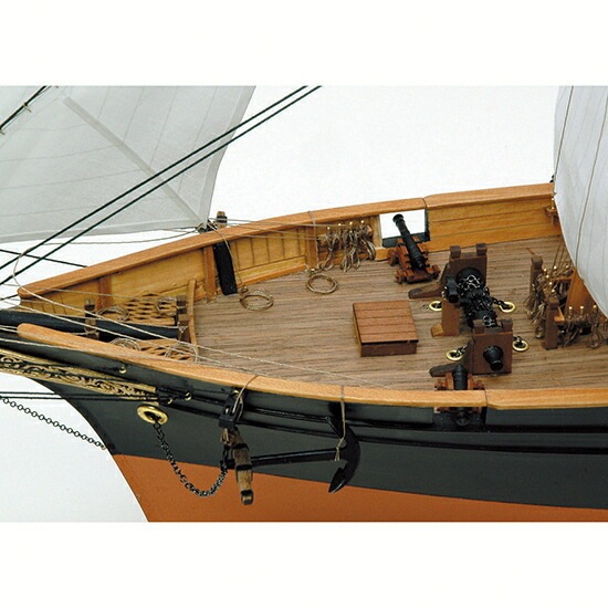 小型漆製帆船模型 送料無料】ウッディジョー 木製帆船模型 1/75 咸臨丸 帆付 | アート