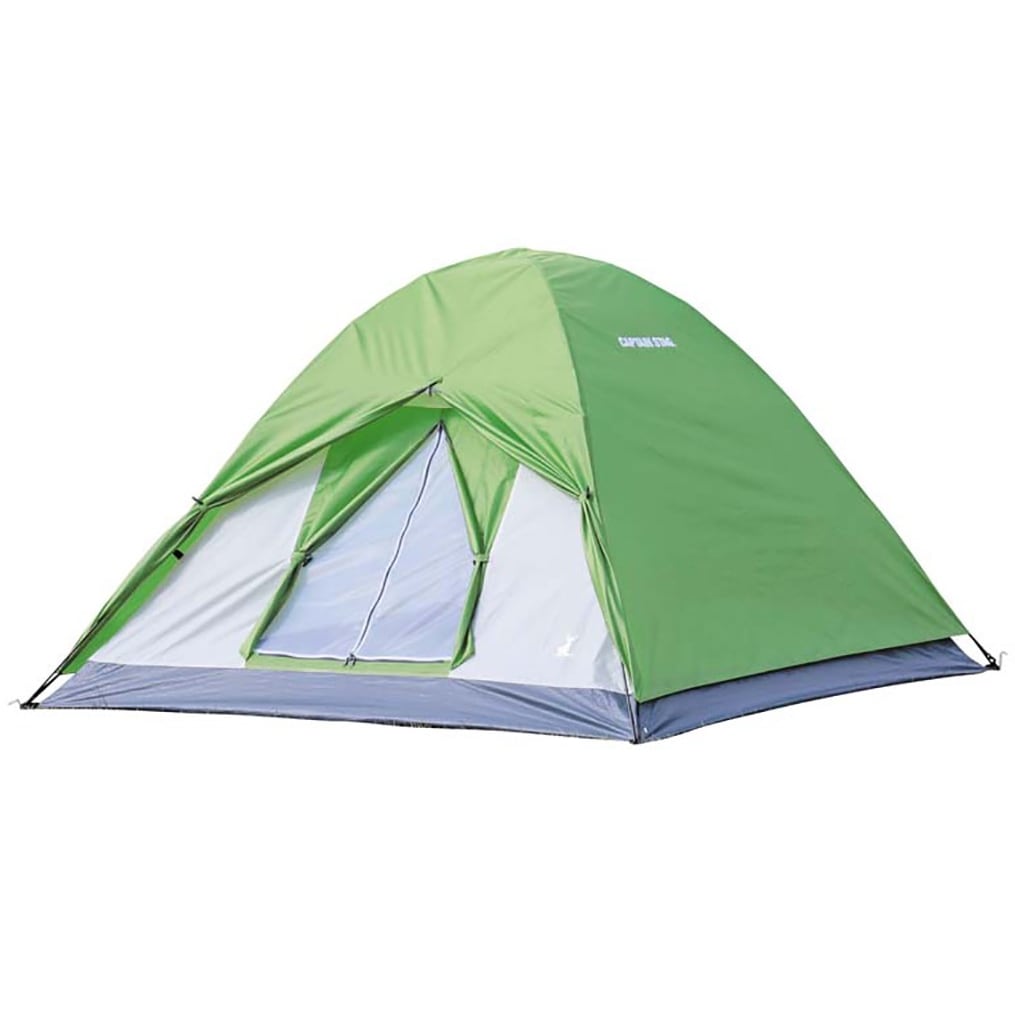 送料無料】キャプテンスタッグ クレセント 3人用ドームテント グリーン